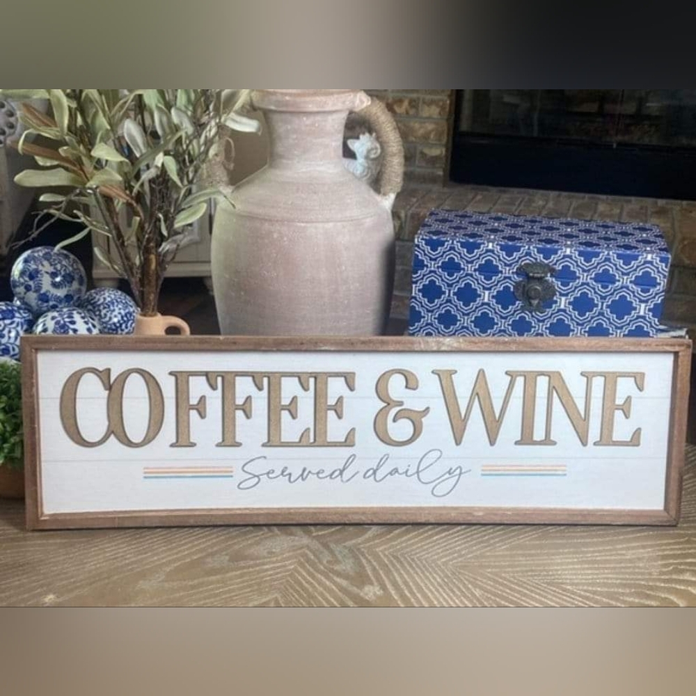 Coffee & Wine sign